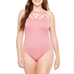 Flirtitude Rose Pose Crisscross Bodysuit Size M